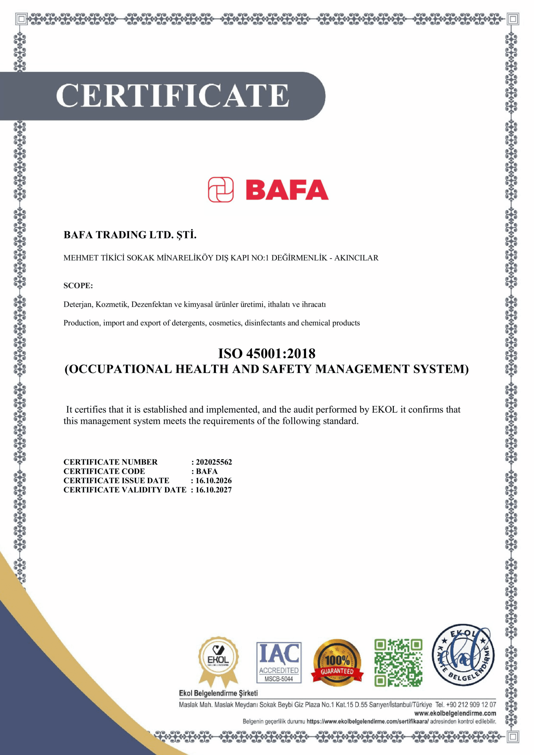 ISO 45001:2018